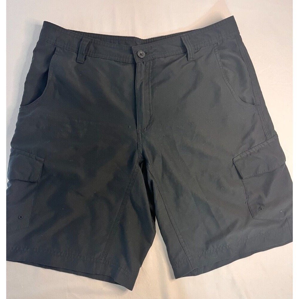 Magellan Shorts Mens 32 Black Casual Cargo Outdoors Water Repellant Fishing Fish